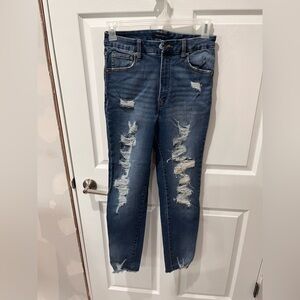 🟣Aeropostale Ripped Blue Skinny Jeans